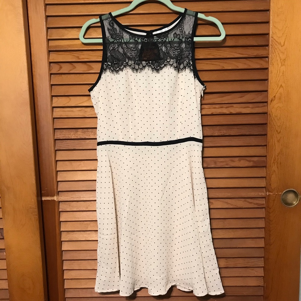 LC Vintage Charm polka dot dress with lace
